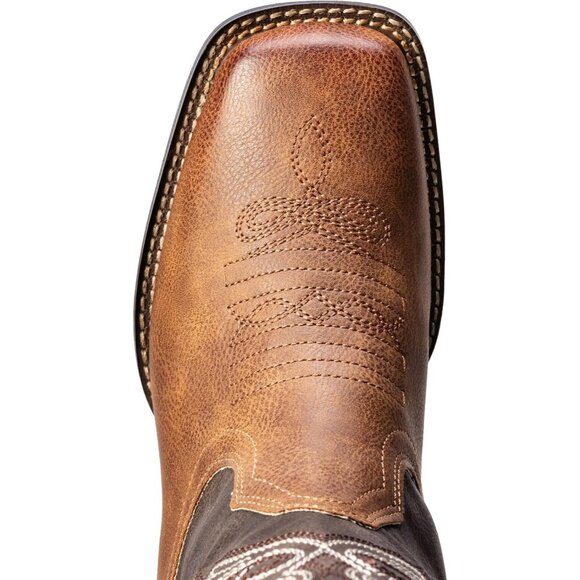 DPTIQRW Womens Brown Fashion Western Cowboy Boots Square Toe Wide Cowgirl - Picture 3 of 7